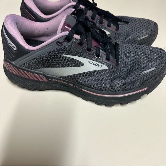 Brooks Womens Running Adrenaline GTS Athletic Shoes Size 8.5 Black Purple - Picture 5 of 12